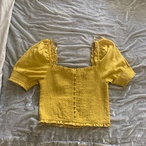 Abound yellow milkmaid style top